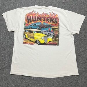 Vintage Delta Hunters Auto Expo 2001 Nashville T Shirt XL White Graphic Car Tee
